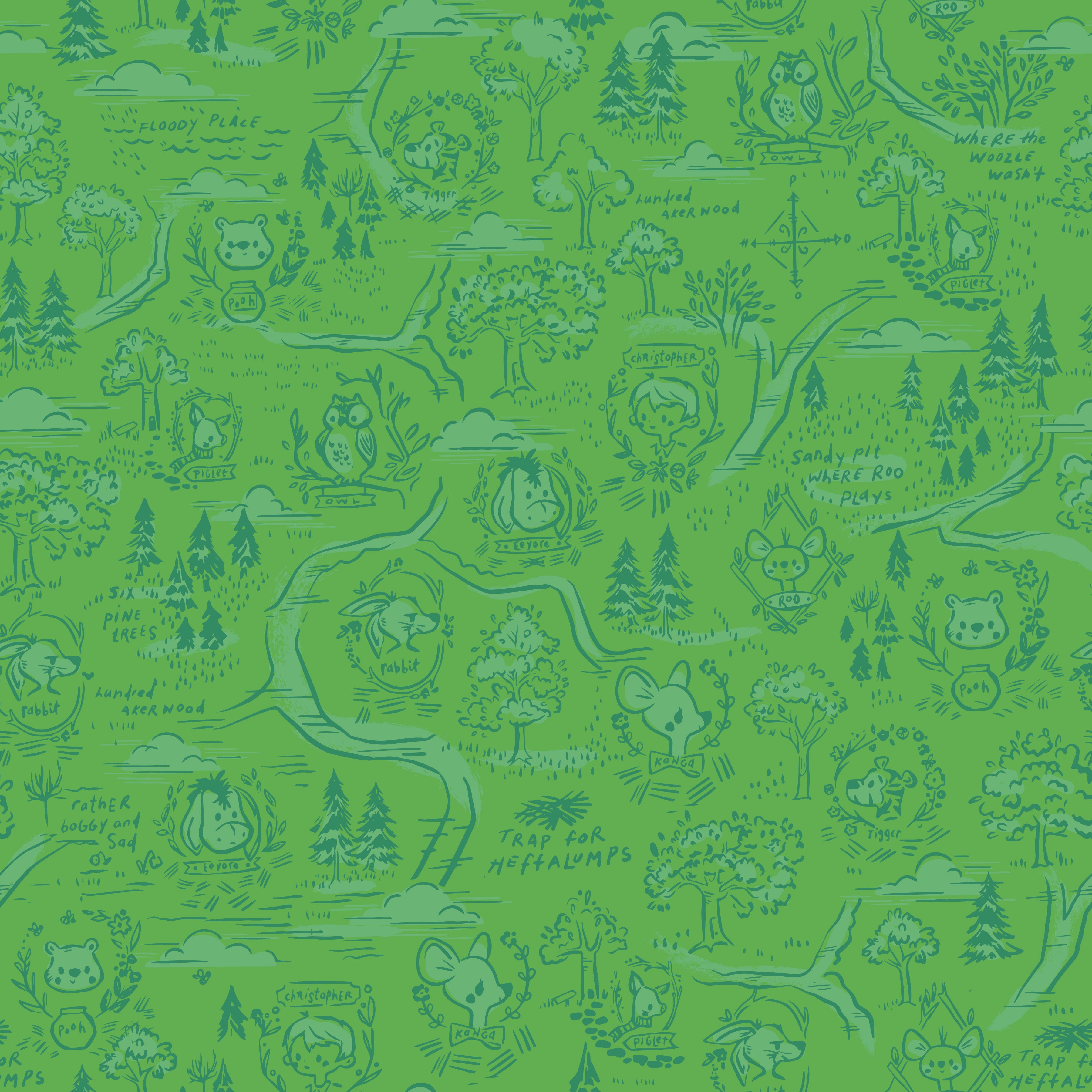 100 Aker Woods | 2.5" Strip Roll by Jill Howarth for Riley Blake | 40 pcs