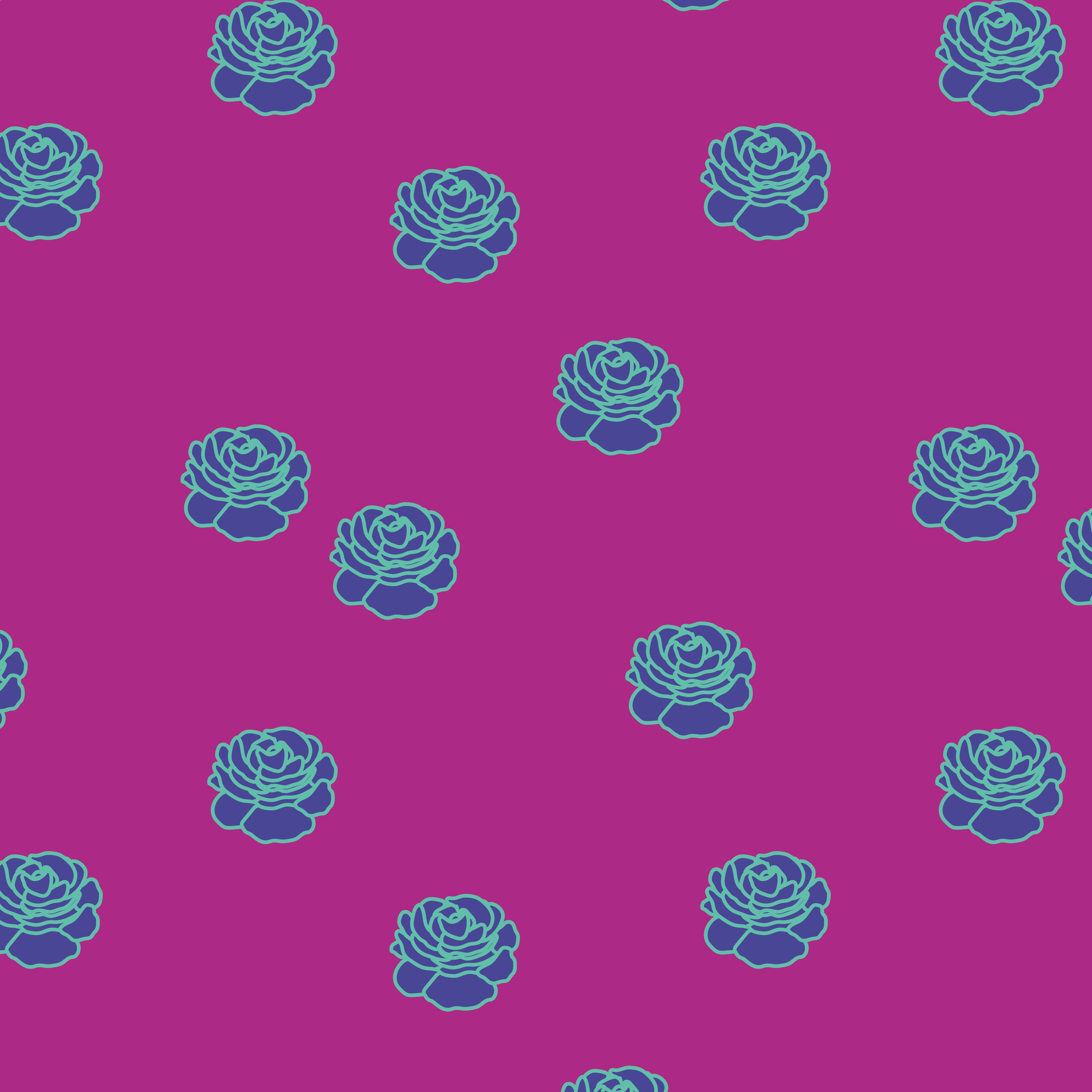 Botanic Blast | Small Roses Hot Pink by Sew Yeah Quilting for Riley Bl