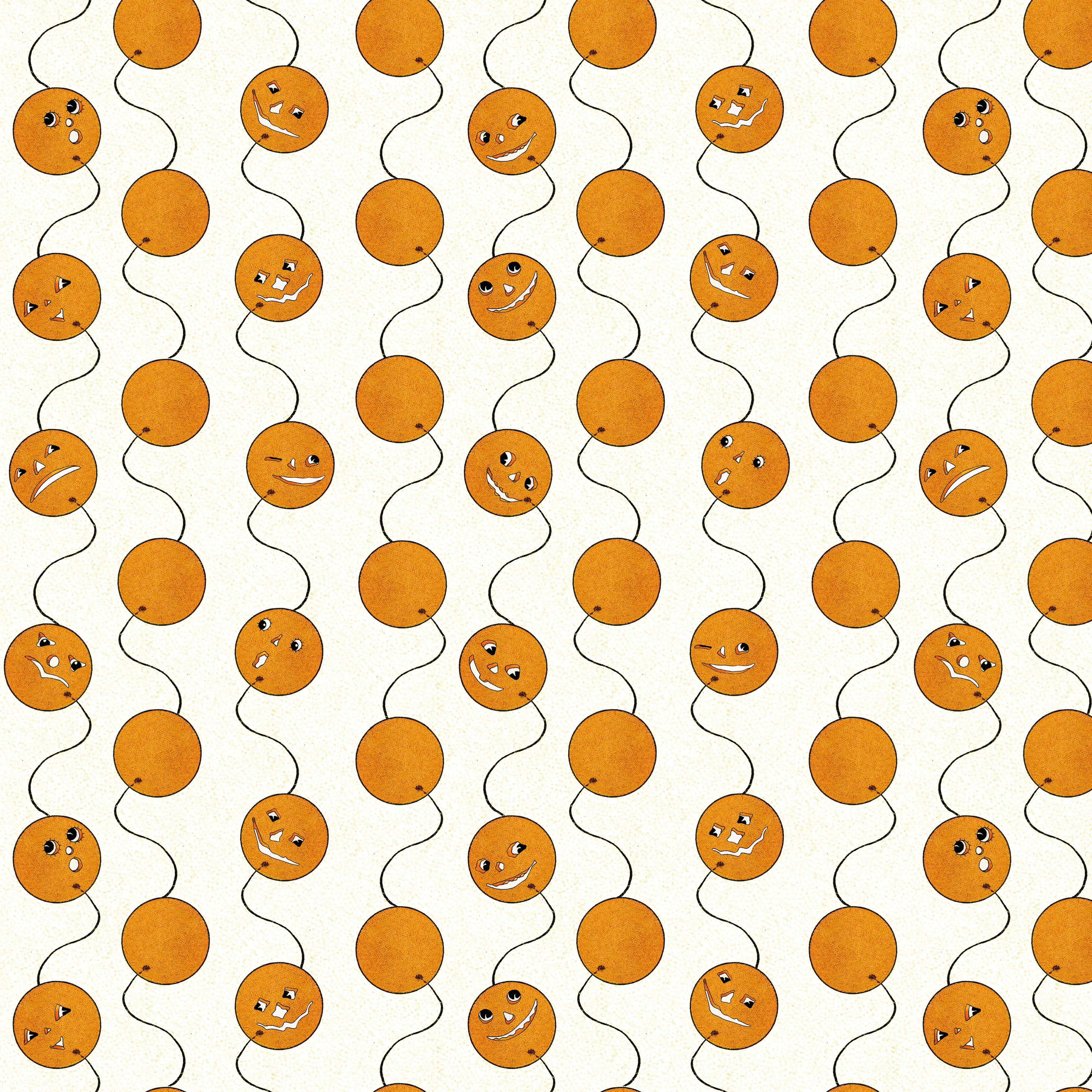 Costume Maker's Act II | Jack-O-Lantern Balloons White by J. Wecker Frisch for Riley Blake | C16007-WHITE