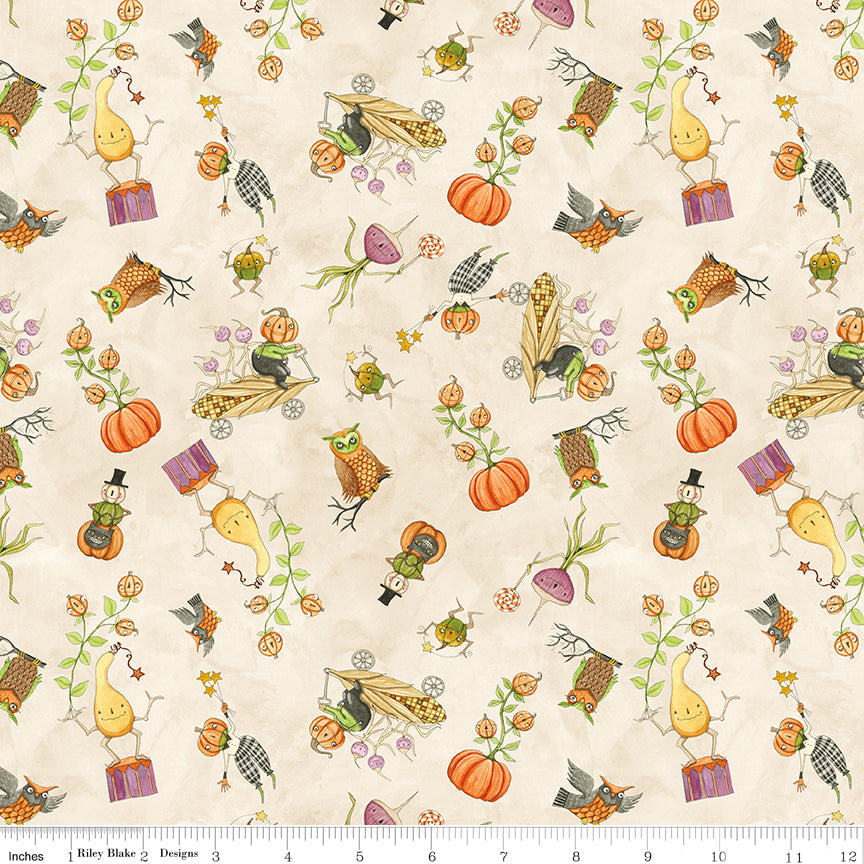 Ghoul Friends | Gourds Toss Cream by Teresa Kogut for Riley Blake | C16051 -CREAM