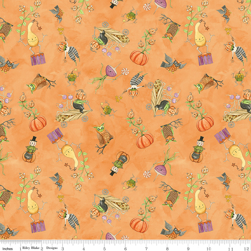 Ghoul Friends | Gourds Toss Orange by Teresa Kogut for Riley Blake | C16051-ORANGE