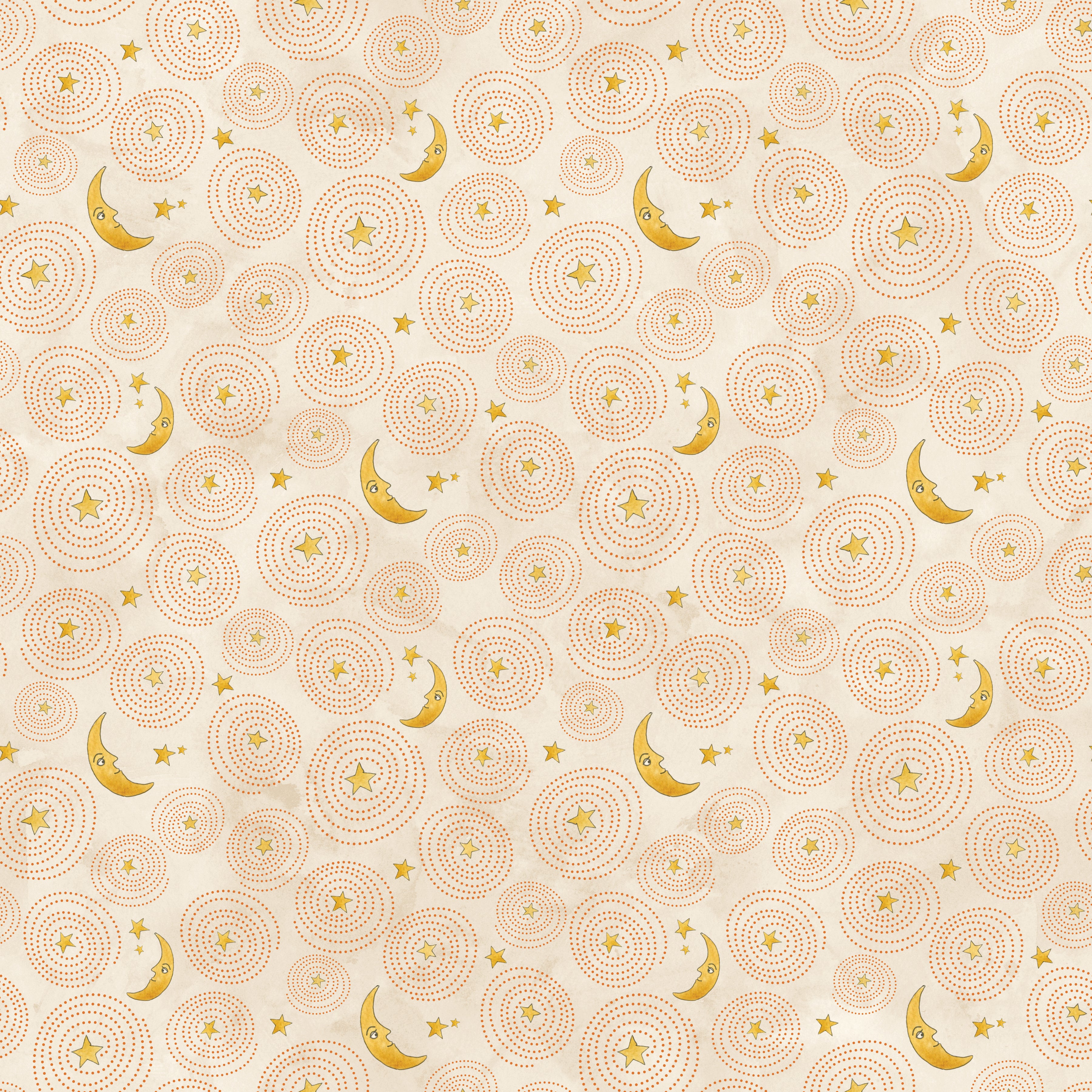 Ghoul Friends | Stars and Moon Cream by Teresa Kogut for Riley Blake | C16054-CREAM