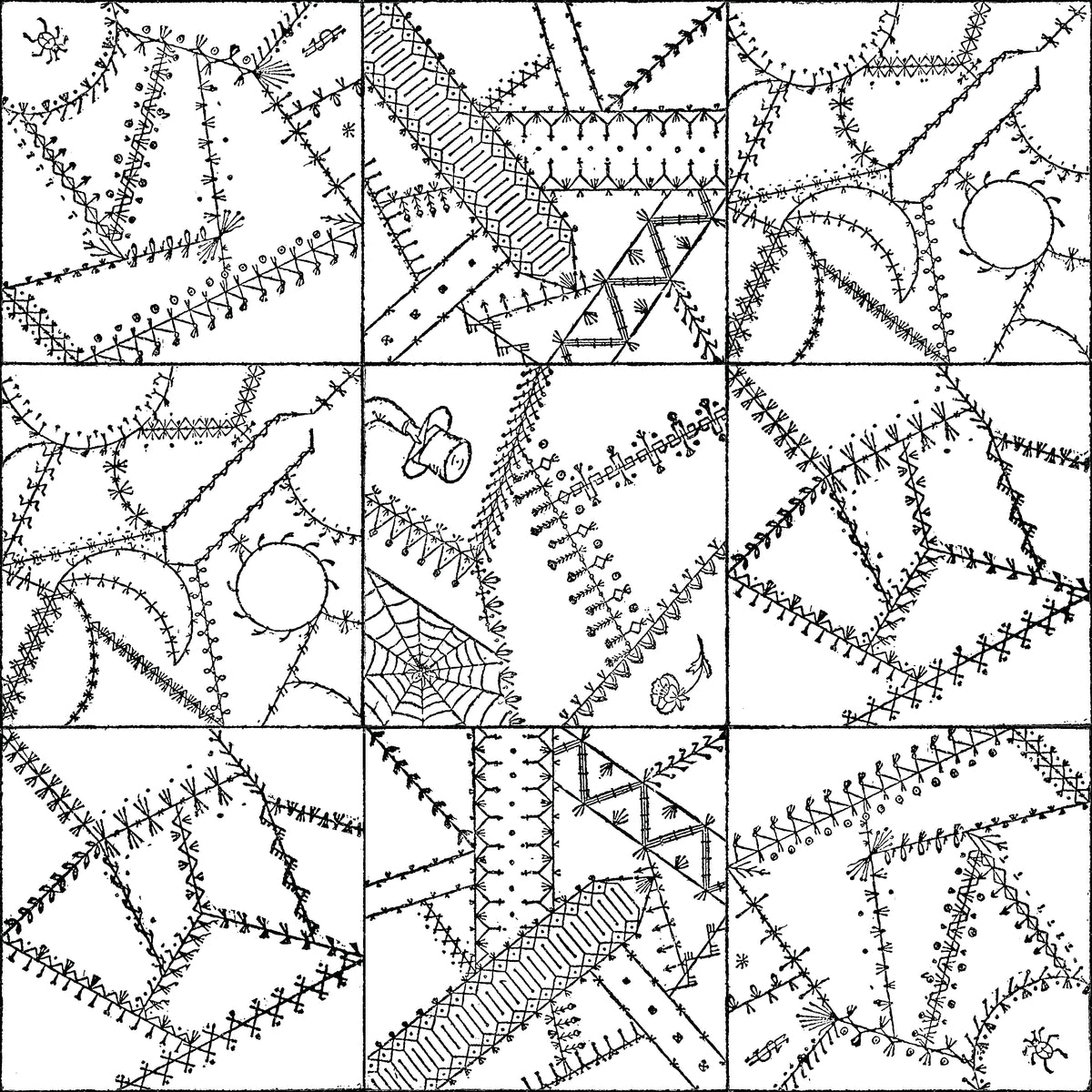Scary Scraps | Crazy Patchwork - White by J. Wecker Frisch for Riley Blake | C17604-WHITE