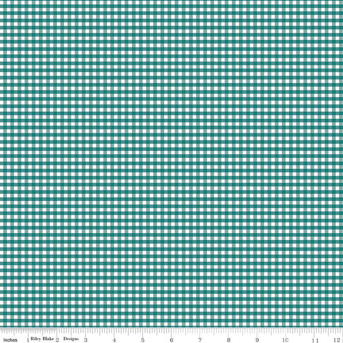 1/8" Gingham - Teal by Riley Blake Designs | C440-TEAL | 100% Cotton
