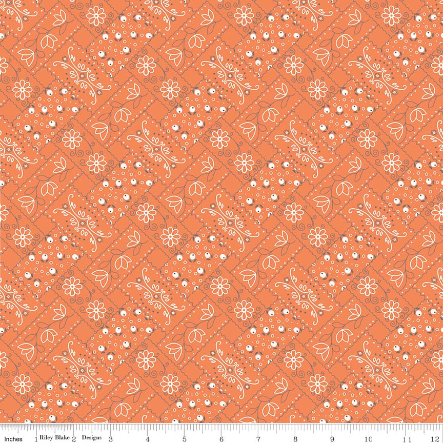 Farm Girl Vintage | Bandana Orange by Lori Holt for Riley Blake | C7874-ORANGE