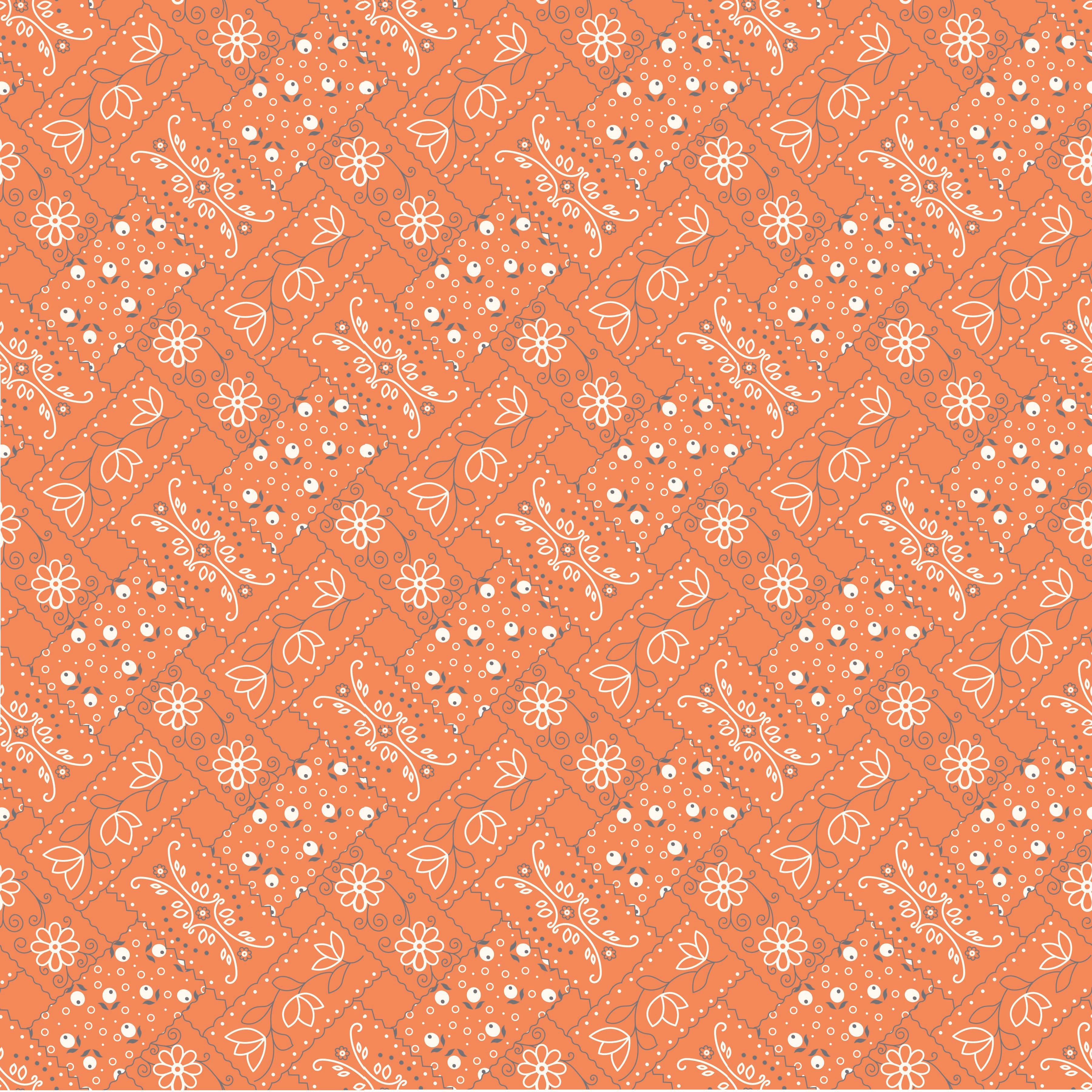 Farm Girl Vintage | Bandana Orange by Lori Holt for Riley Blake | C7874-ORANGE