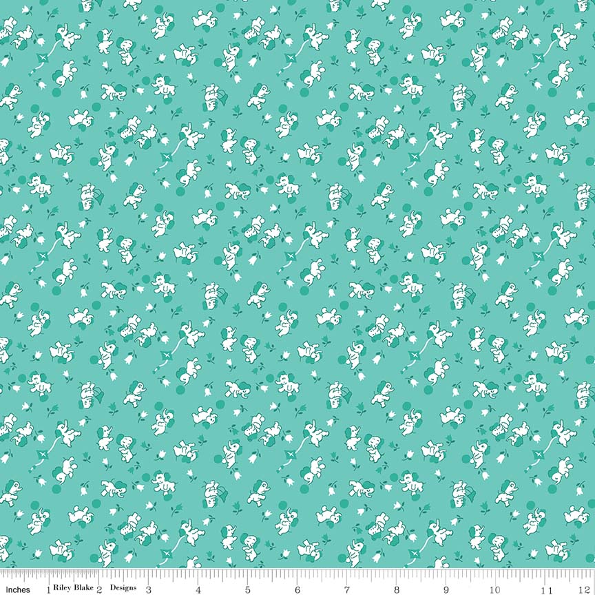Storytime 30's | Elephants Teal by Penny Rose Studio | C8453-TEAL