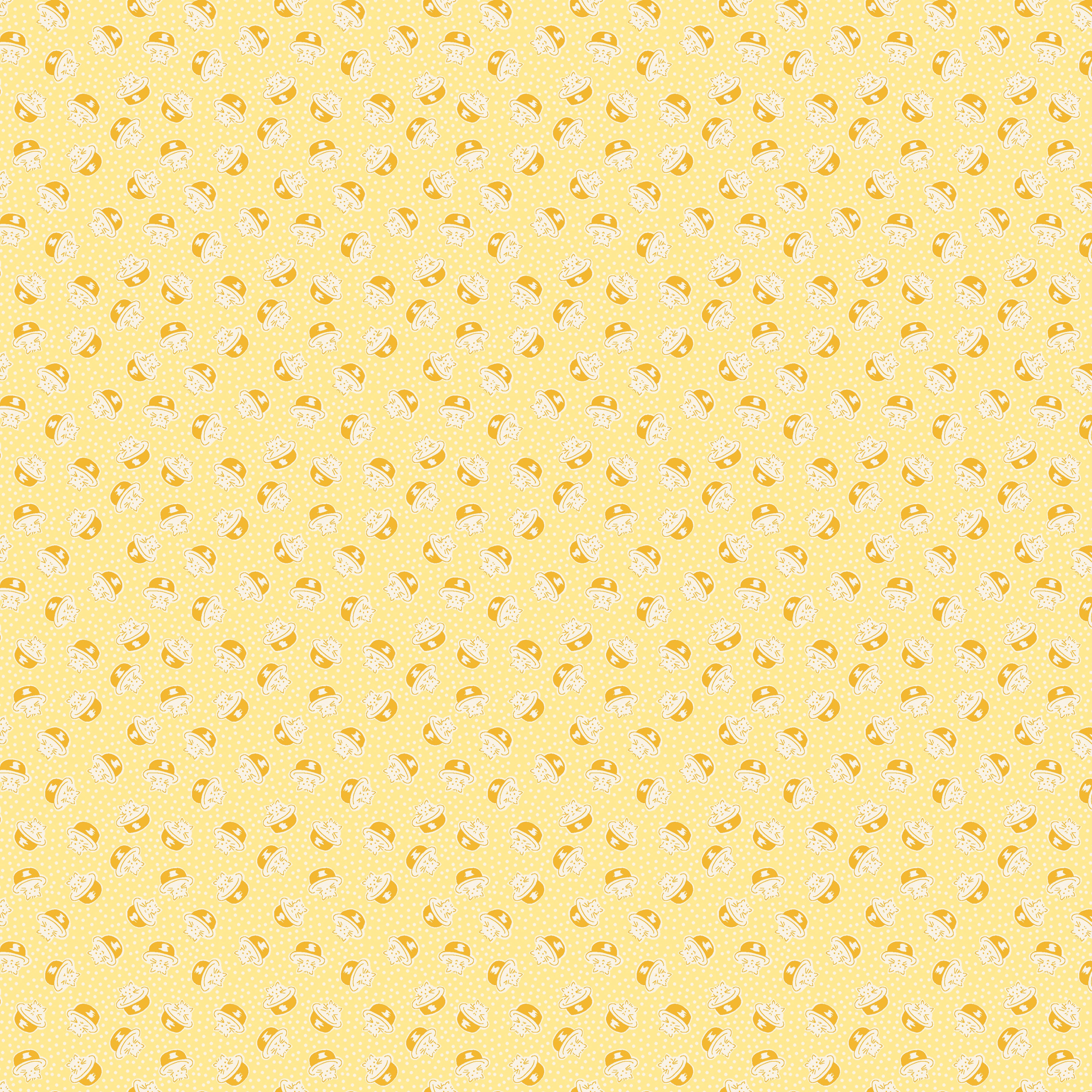 Storytime 30's | Yellow Kitties in Bowls by Penny Rose Studio | C8456-YELLOW