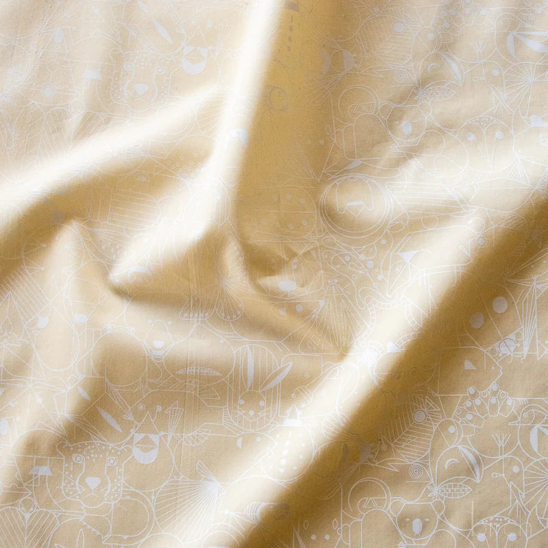 End Papers | Cream by Charley Harper for Birch Fabrics | CH-300-CREAM | 100% Organic Cotton