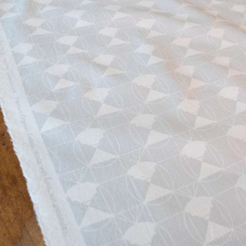 End Papers | Chickadee Snow by Charley Harper for Birch Fabrics | CH-436-SNOW | 100% Organic Cotton