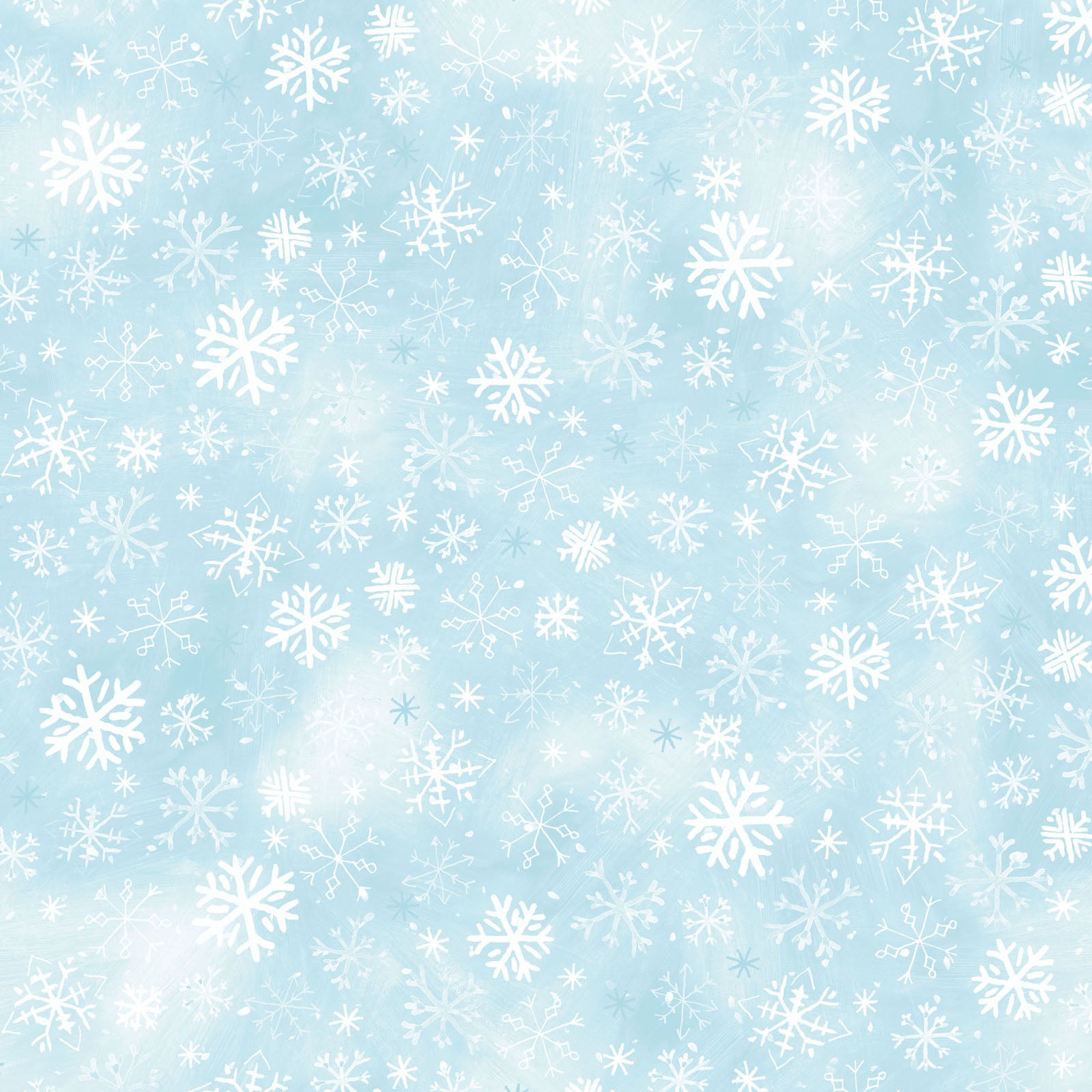 Snowtime | Digital Snowflakes - Light Aqua by Anita Jeram for Clothworks | Y4554-32