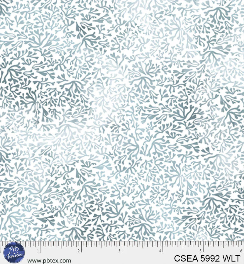 Celestial Seasons | Packed Flourishes - White by Jacqueline Wild for P&B Textiles | CSEA5992-WLT