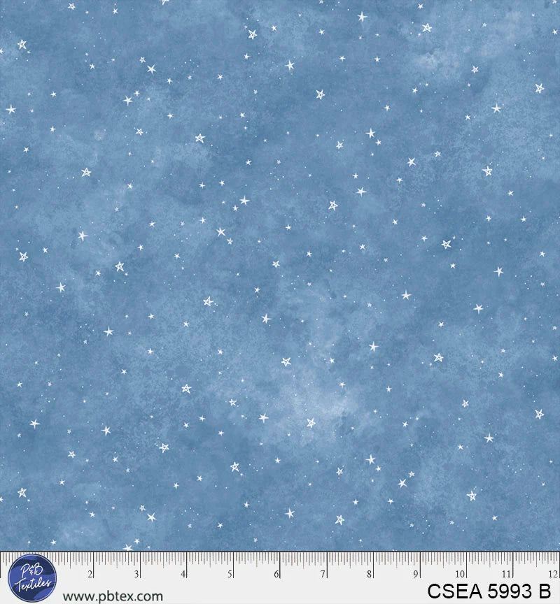 Celestial Seasons | Starry Sky - Blue by Jacqueline Wild for P&B Textiles | CSEA5993-B