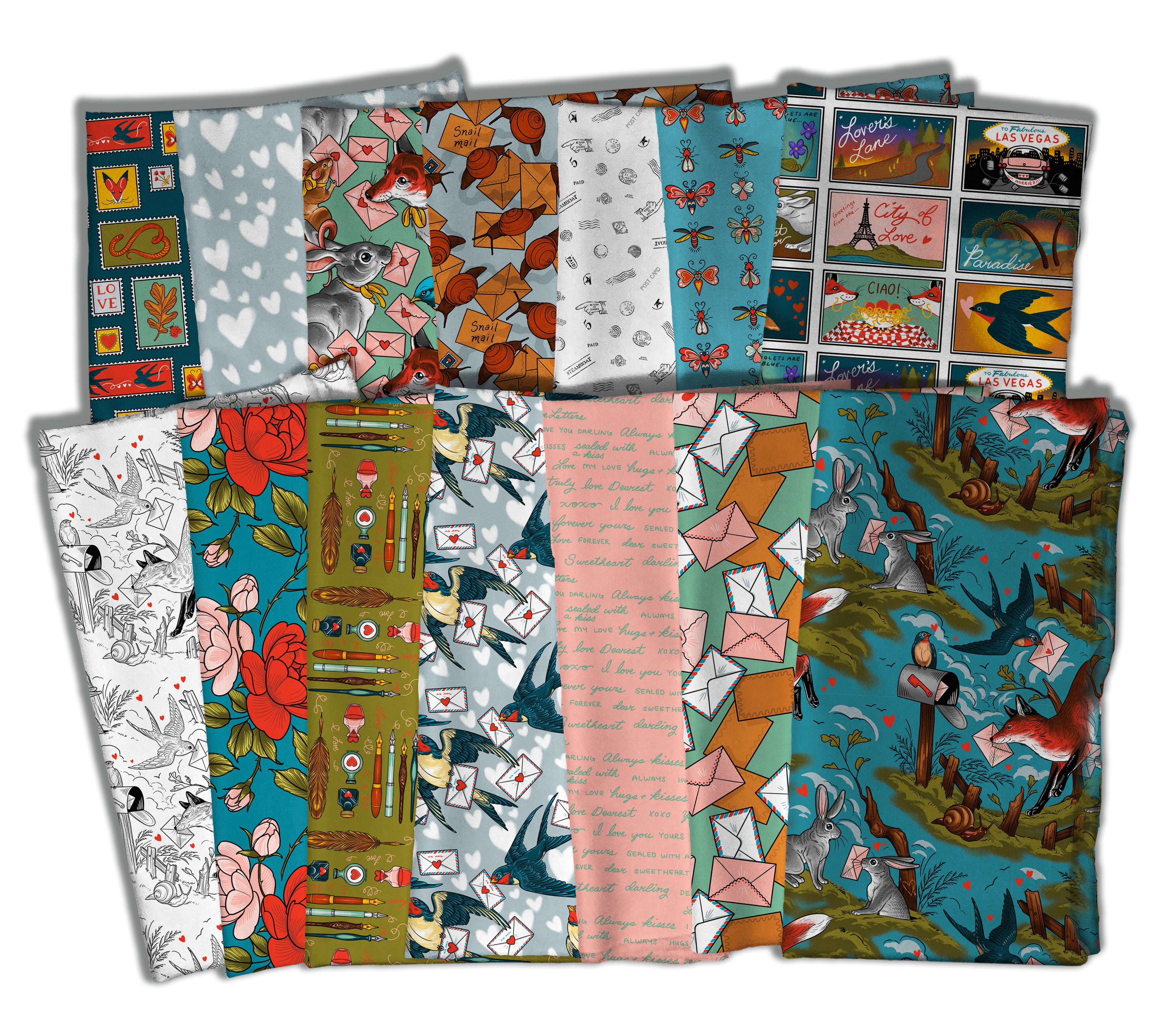 Love Letters | Mail Toile - Multi by Rachel Hauer for FreeSpirit | PWRH139.MULTI