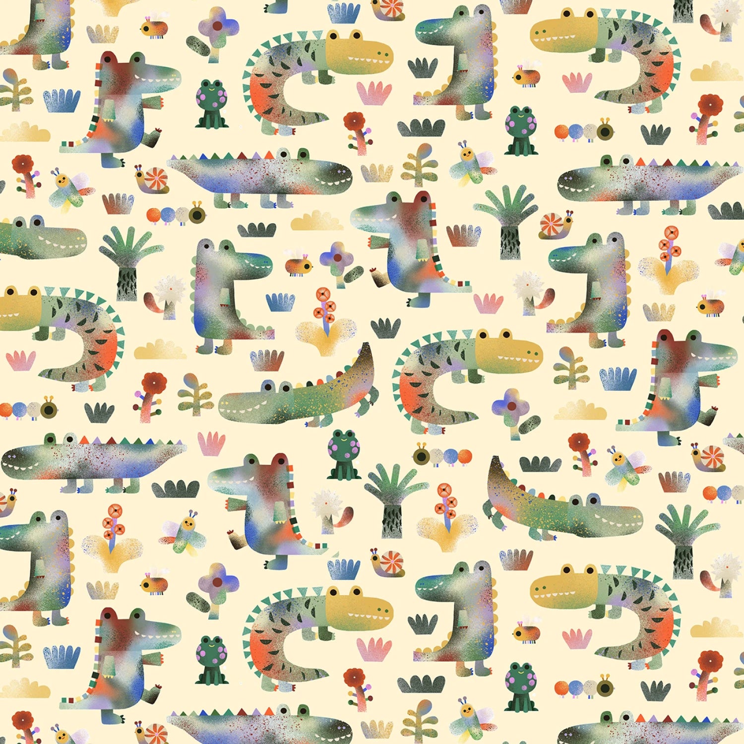 See Ya Later Alligator | Gators and Friends - Butter by Michael Miller Fabrics | DCX12550-BUTT
