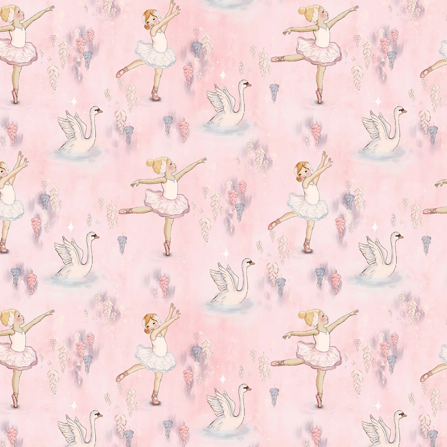 Swan Lake | Dance of the Swans - Blush by Belle & Boo for Michael Miller | DDC12594-BLUS