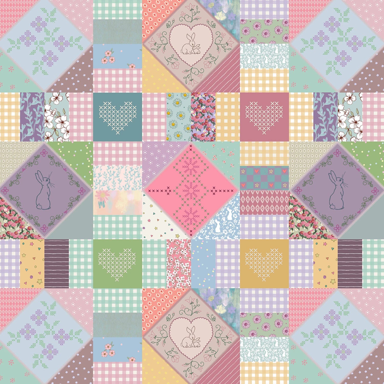 Crafternoon | Patchwork Artwork - Multi by Belle & Book for Michael Miller | DDC12788-MULT