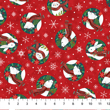 Woodland Wishes | Small Circles - Red Multi by Michael Zindell for Northcott | DP27903-24