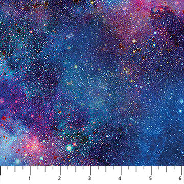 Space Odyssey | Dark Blue/Purple Atmosphere by Deborah Edwards for Northcott | DP28439-46