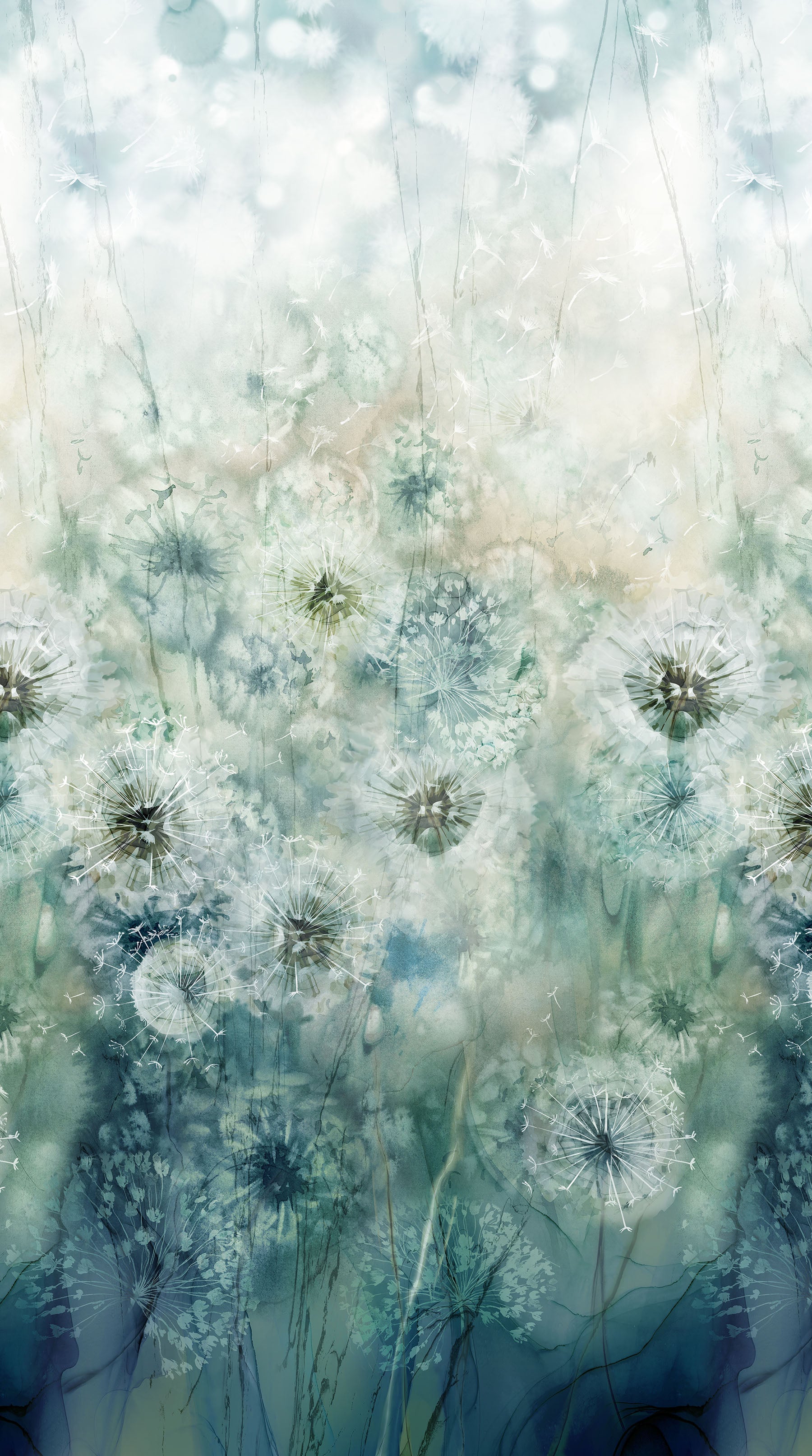 Whisper | Full Width Border - Teal Multi by Deborah Edwards & Melanie Samra for Northcott | DP28701-68