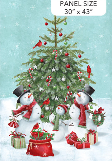 Holly Jolly | Snowman 30" Panel by EML Studio for Northcott | DP28811-64