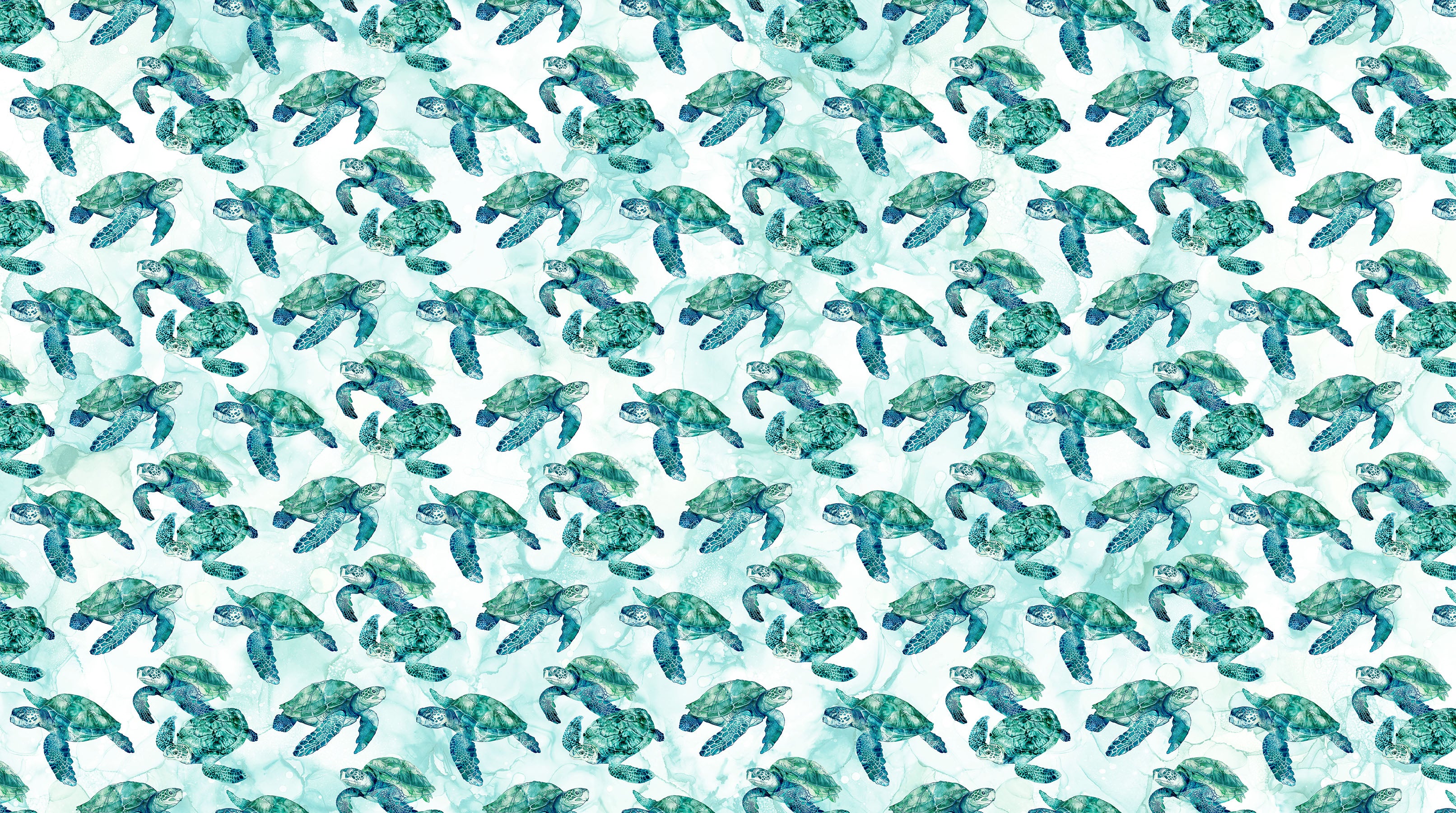Coral Reef | Turtles White Multi by Deborah Edwards & Melanie Samra for Northcott | DP28878-10