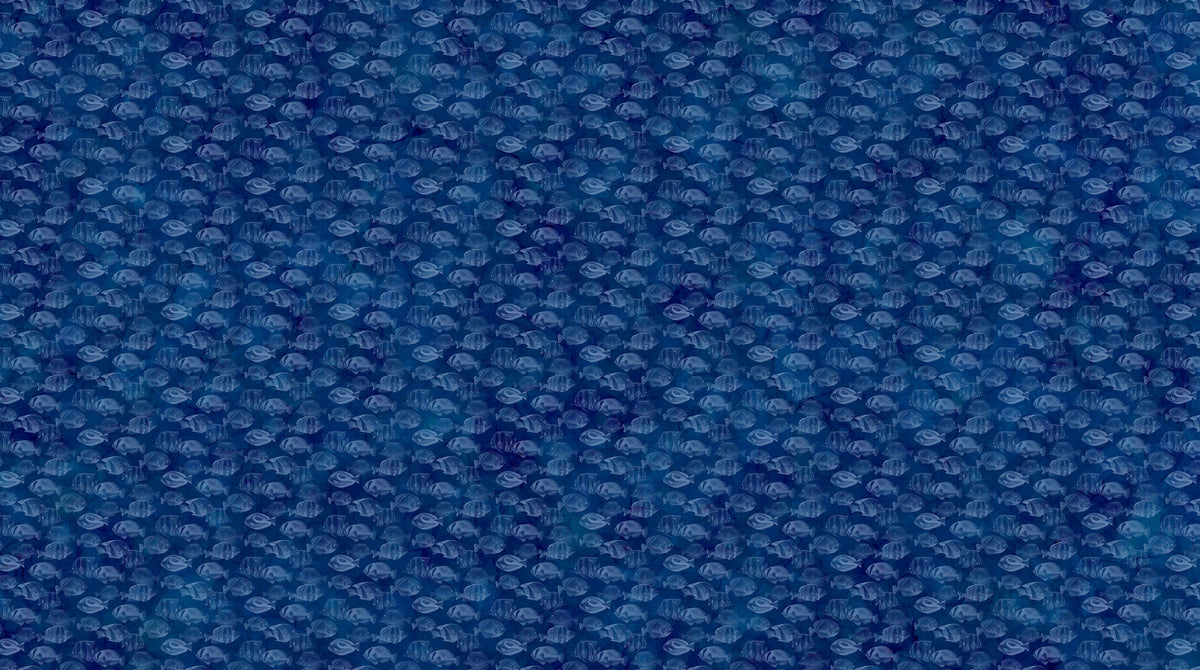 Coral Reef | Fish Blender Navy by Deborah Edwards & Melanie Samra for Northcott | DP28884-48