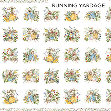Country Mouse | Scenic Blocks White Multi by Deborah Edwards for Northcott | DP29005-10