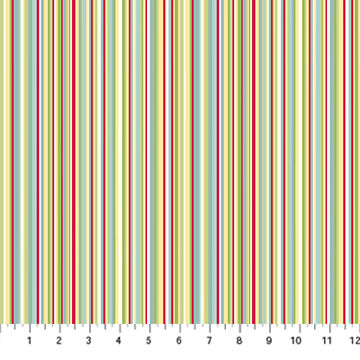 Country Mouse | Barcode Stripe White Multi by Deborah Edwards for Northcott | DP29012-10