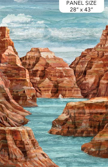 Canyon - Stonehenge | 28" Canyon Panel by Deborah Edwards for Northcott | DP29141-44