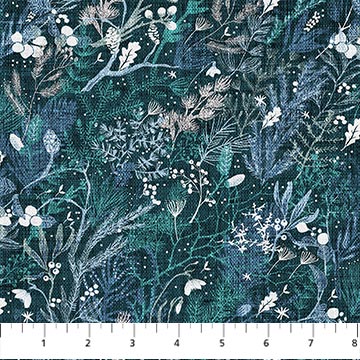 Snowdrift | Foliage Navy by Esther Fallon Lau for FIGO Fabrics | DP91344-45