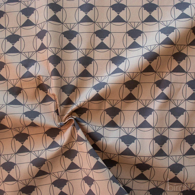 End Papers | Chickadee Driftwood by Charley Harper for Birch Fabrics | CH-436-DRIFTWOOD | 100% Organic Cotton