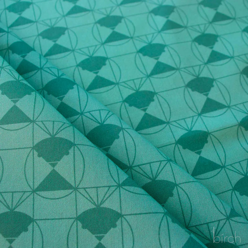 End Papers | Chickadee Lagoon by Charley Harper for Birch Fabrics | CH-436-LAGOON | 100% Organic Cotton