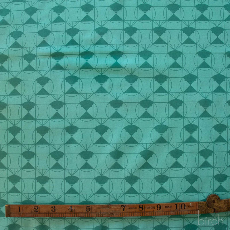 End Papers | Chickadee Lagoon by Charley Harper for Birch Fabrics | CH-436-LAGOON | 100% Organic Cotton