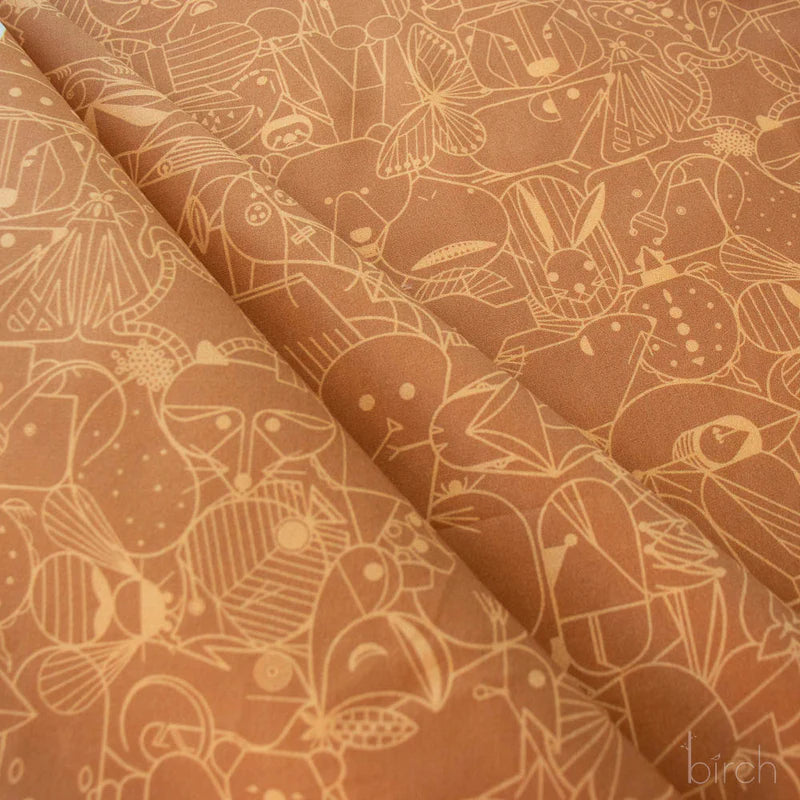 End Papers | Toffee by Charley Harper for Birch Fabrics | CH-300-TOFFEE | 100% Organic Cotton