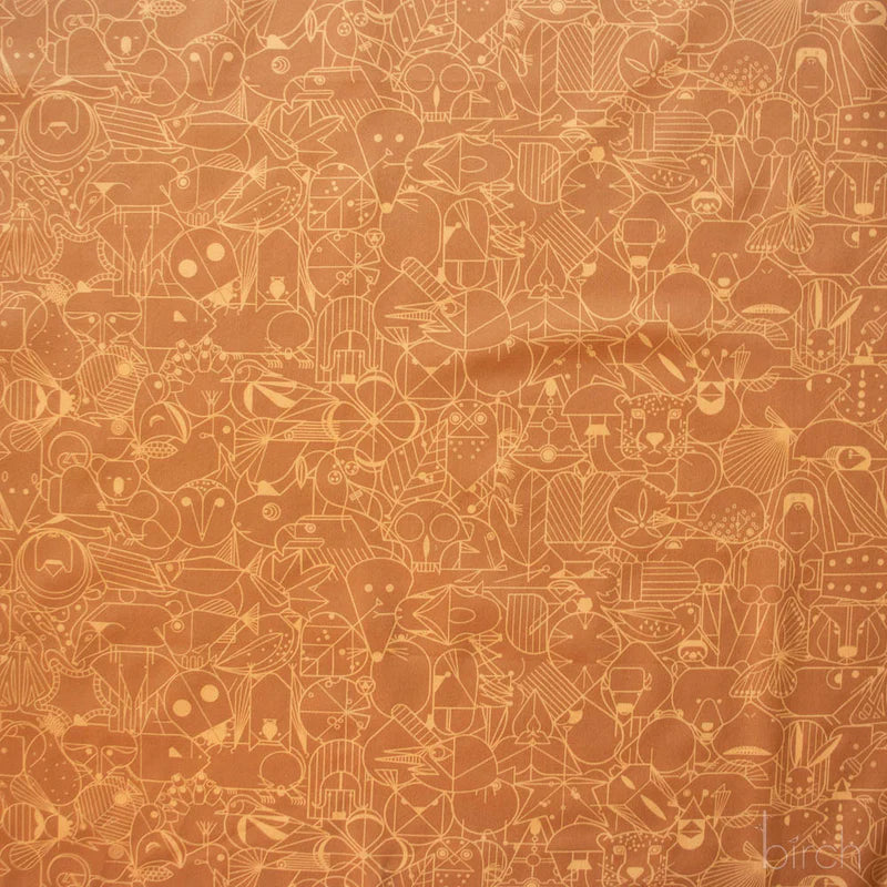 End Papers | Toffee by Charley Harper for Birch Fabrics | CH-300-TOFFEE | 100% Organic Cotton