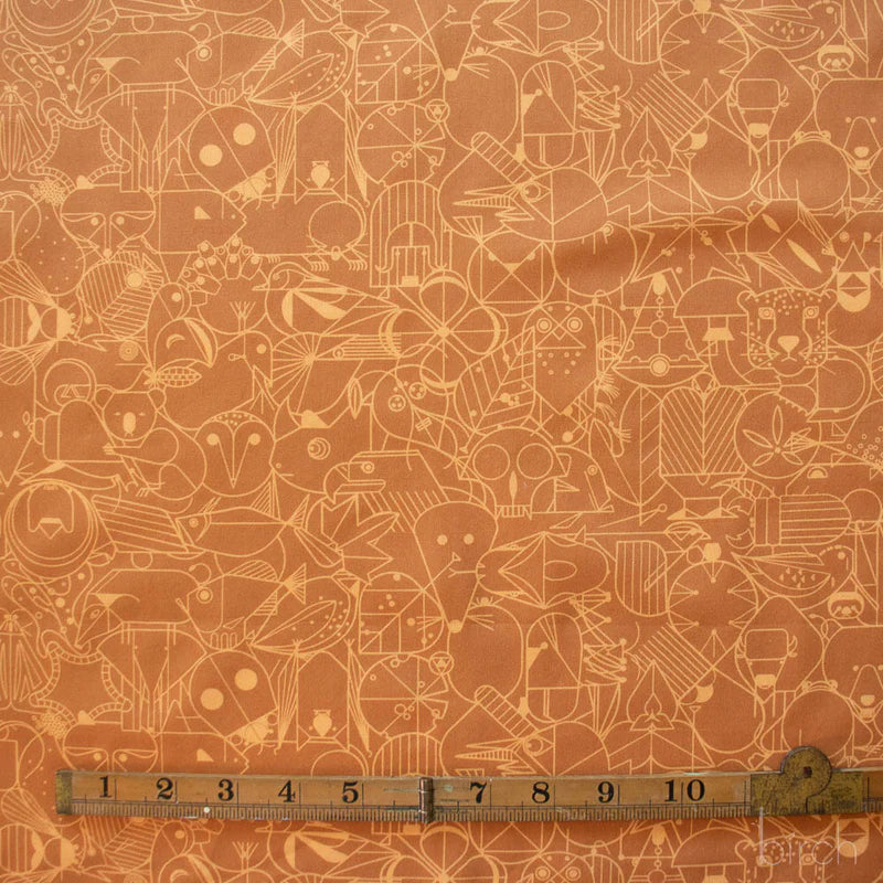 End Papers | Toffee by Charley Harper for Birch Fabrics | CH-300-TOFFEE | 100% Organic Cotton