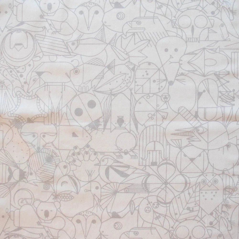 End Papers | Snow by Charley Harper for Birch Fabrics | CH-300-SNOW | 100% Organic Cotton