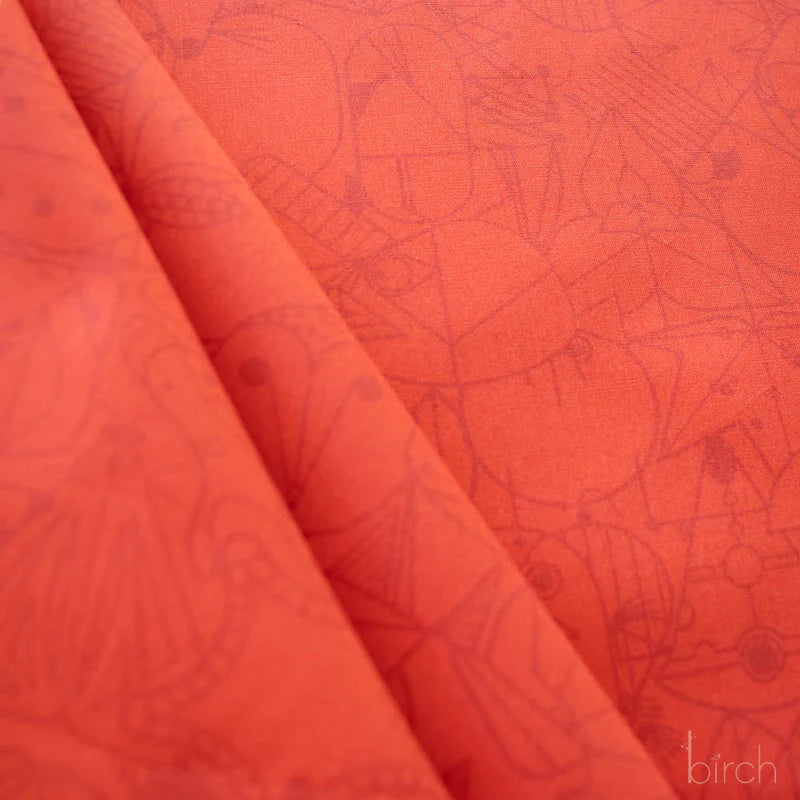 End Papers | Cardinal by Charley Harper for Birch Fabrics | CH-300-CARDINAL | 100% Organic Cotton