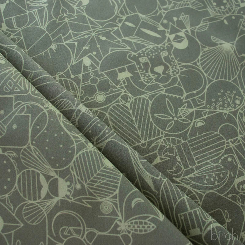 End Papers | Jade by Charley Harper for Birch Fabrics | CH-300-JADE | 100% Organic Cotton