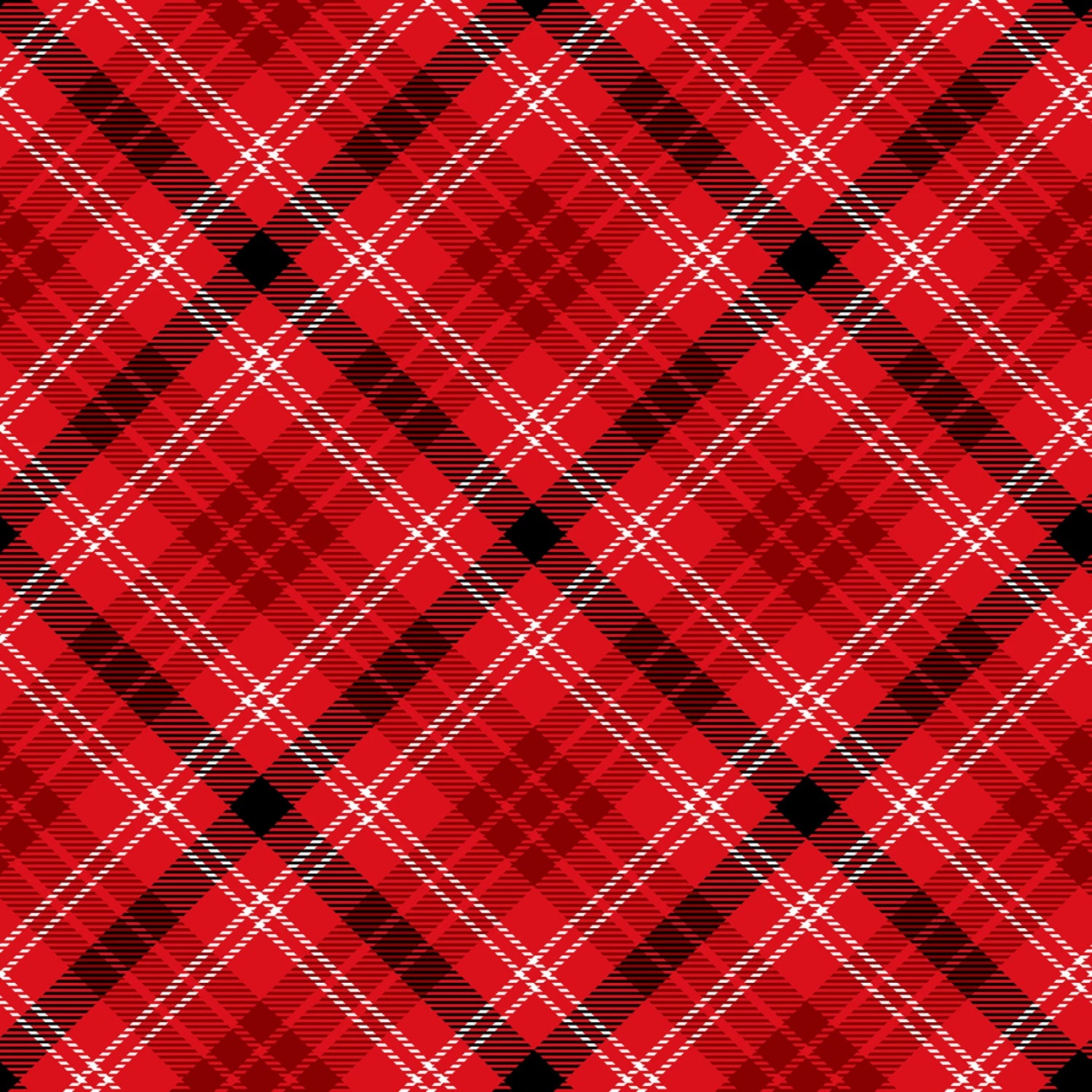 Snow Crew Flannel | Red Bias Plaid by Barb Tourtillotte for Henry Glass | F1285-88