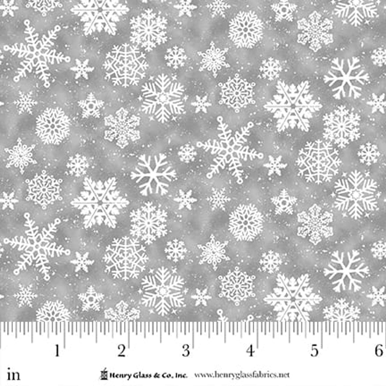 Snow Crew Flannel | Gray Snowflakes by Barb Tourtillotte for Henry Glass | F1288-90