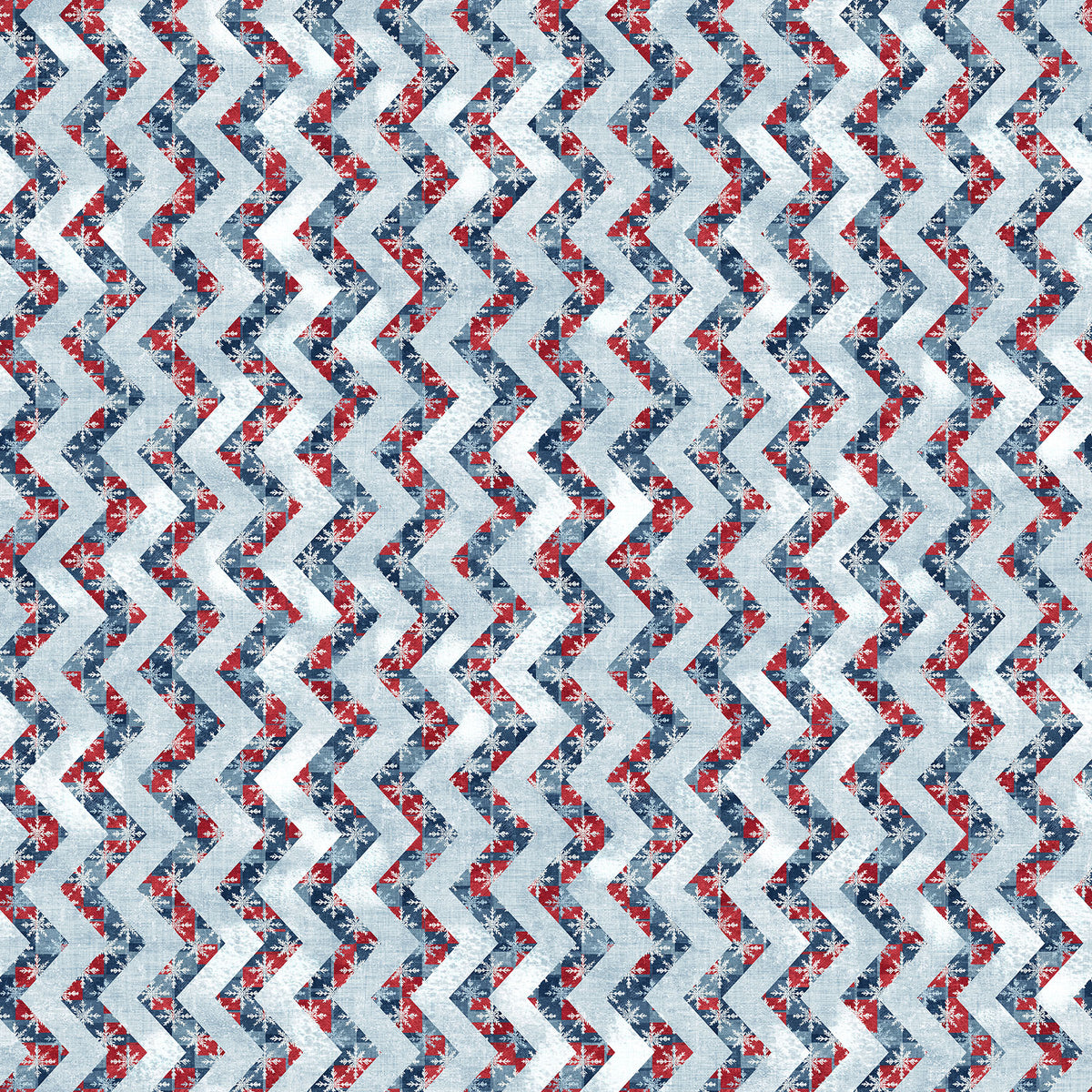 Village Folk Flannel | Chevron - Blue Multi by Northcott Studio | F28827-44 | 100% Cotton Flannel