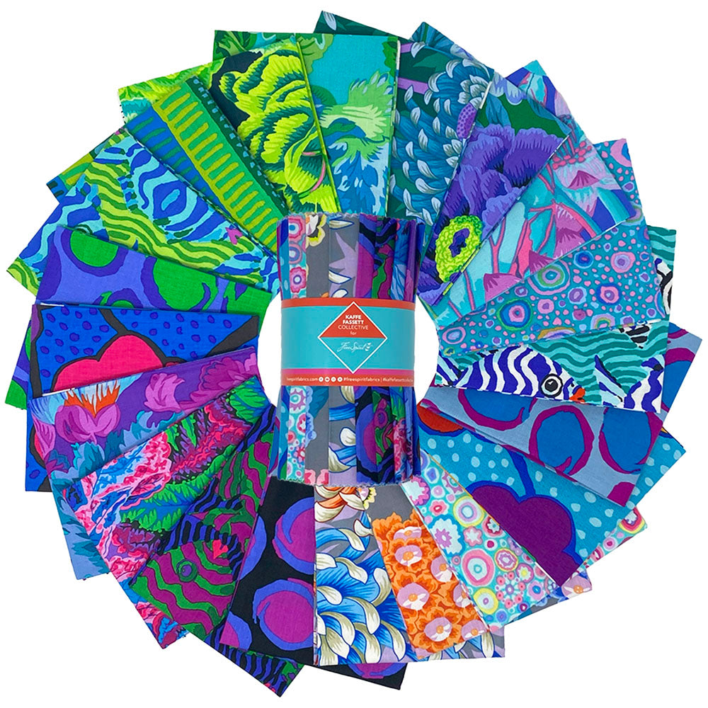 August 2025 | 6" Design Roll - Cool by Kaffe Fassett Collective for FreeSpirit | 40 pcs