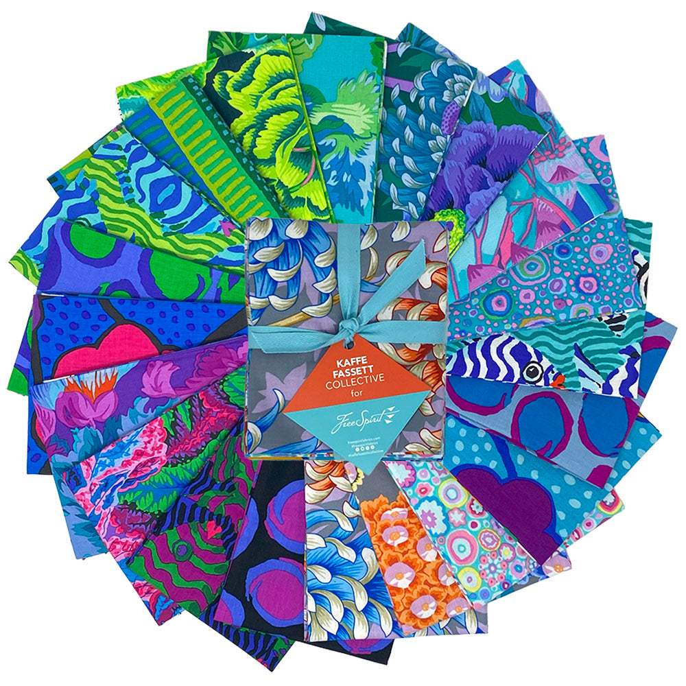August 2025 | Fat Quarter Bundle - Cool by Kaffe Fassett Collective for FreeSpirit | 20 pcs
