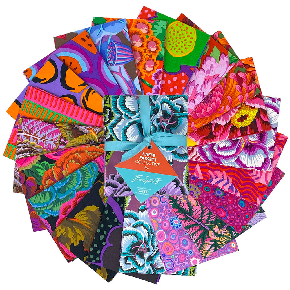 August 2025 | Fat Quarter Bundle - Hot by Kaffe Fassett Collective for FreeSpirit | 20 pcs