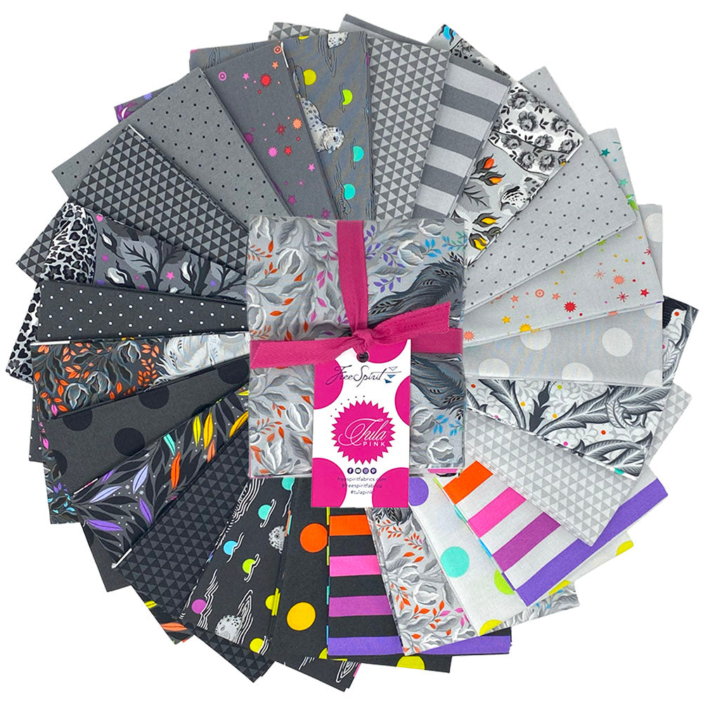Graywork | Fat Quarter Bundle by Tula Pink for FreeSpirit | 24 pcs