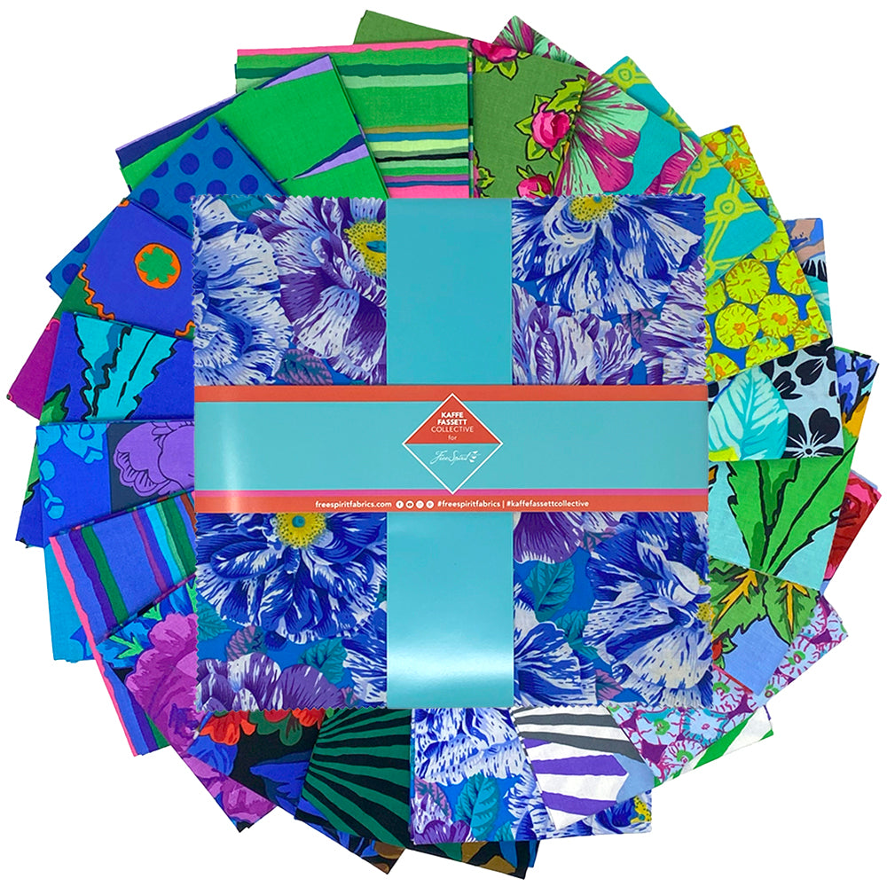 February 2026 | 10" Square Pack - Cool by Kaffe Fassett Collective for FreeSpirit | 42 pcs