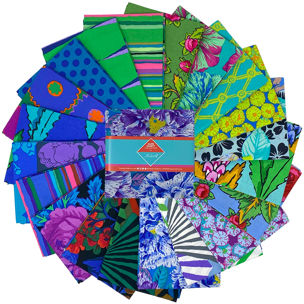 February 2026 | 5" Charm Pack - Cool by Kaffe Fassett Collective for FreeSpirit | 42 pcs