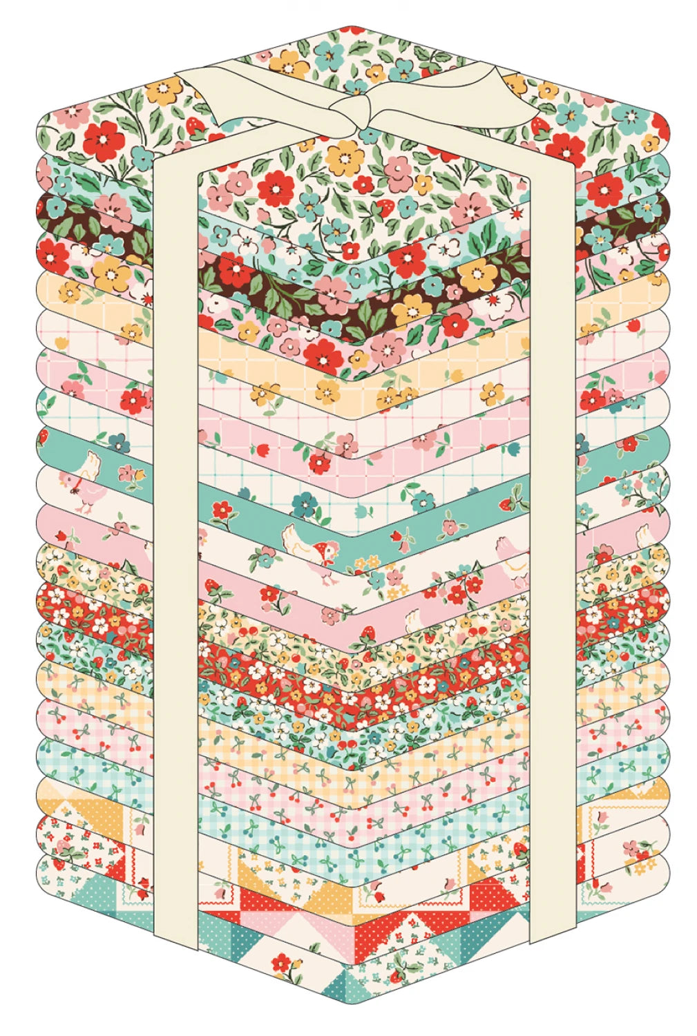 Farmhouse Fancy | Fat Quarter Bundle by Elea Lutz for Poppie Cotton | 20 pcs